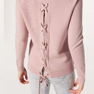Lululemon Tied To You Sweater in Misty Pink